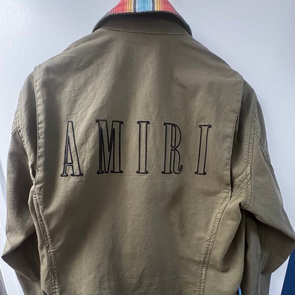 AMIRI: Men's Olive Baja M65 Overshirt Jacket - Size 46 - Picture 4 of 9